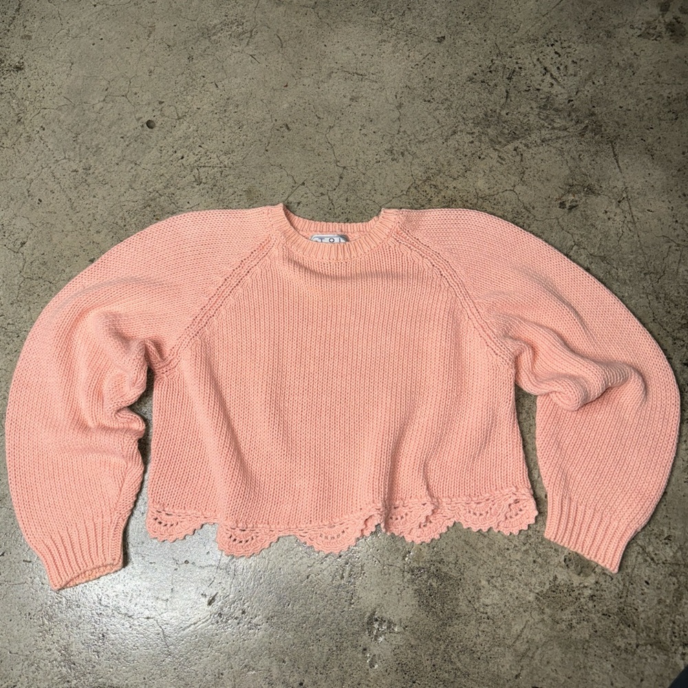 Vintage TOI cropped knit sweater size M